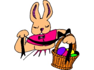 Sticker Custom Preview Image #072698 Holidays Easter Bunnywith Basket13