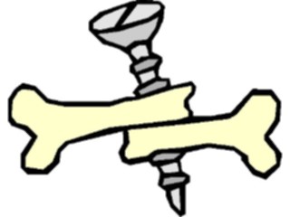 Sticker Custom Preview Image #073024 Holidays Halloween Bonewith Screw