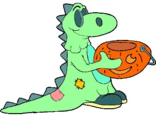 Sticker Custom Preview Image #073130 Holidays Halloween Costume Dinosaur