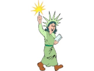 Sticker Custom Preview Image #073156 Holidays Halloween Costume Lady Liberty1