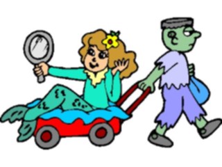 Sticker Custom Preview Image #073159 Holidays Halloween Costume Mermaid