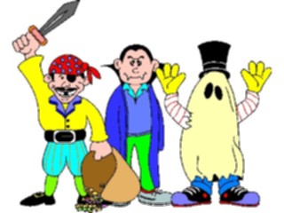 Sticker Custom Preview Image #073210 Holidays Halloween Costumed Kids1