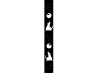 Sticker Custom Preview Image #073220 Holidays Halloween Coyote Bats Border