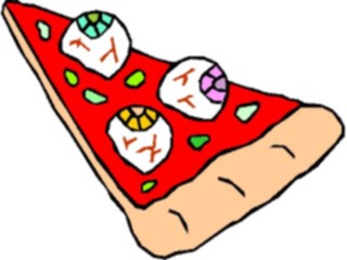 Sticker Custom Preview Image #073264 Holidays Halloween Eyeball Pizza