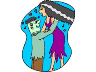 Sticker Custom Preview Image #073298 Holidays Halloween Frankenstein Dancing