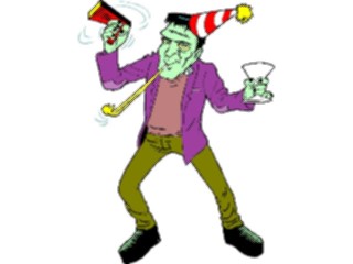 Sticker Custom Preview Image #073306 Holidays Halloween Frankenstein Partying2