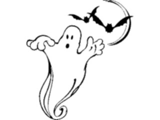 Sticker Custom Preview Image #073384 Holidays Halloween Ghost Bats