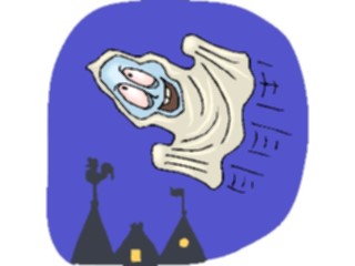 Sticker Custom Preview Image #073398 Holidays Halloween Ghost Flying