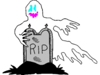 Sticker Custom Preview Image #073405 Holidays Halloween Ghost Grave4