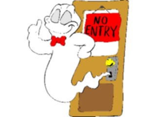 Sticker Custom Preview Image #073409 Holidays Halloween Ghostin Keyhole