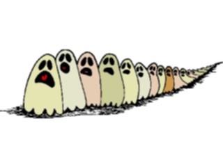 Sticker Custom Preview Image #073415 Holidays Halloween Ghost Line Up