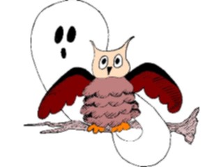 Sticker Custom Preview Image #073416 Holidays Halloween Ghost Owl