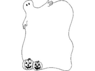 Sticker Custom Preview Image #073417 Holidays Halloween Ghost Pumpkins Frame