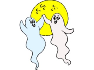 Sticker Custom Preview Image #073432 Holidays Halloween Ghosts Dancing