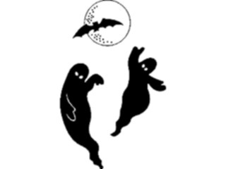 Sticker Custom Preview Image #073433 Holidays Halloween Ghosts Flying