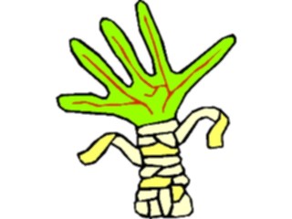 Sticker Custom Preview Image #073528 Holidays Halloween Hand Bandaged1