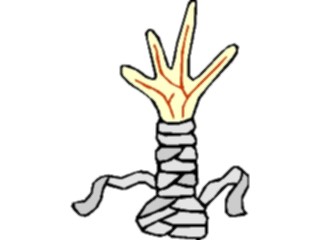 Sticker Custom Preview Image #073529 Holidays Halloween Hand Bandaged2