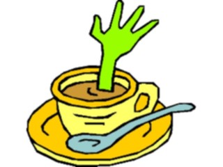 Sticker Custom Preview Image #073530 Holidays Halloween Handin Coffee