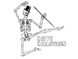 Sticker Custom Preview Image #073552 Holidays Halloween Happy Halloween Skeleton