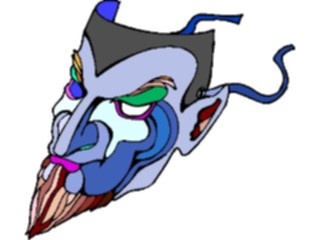 Sticker Custom Preview Image #073627 Holidays Halloween Mask Mephisto