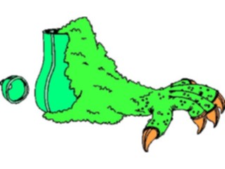 Sticker Custom Preview Image #073631 Holidays Halloween Monster Foot