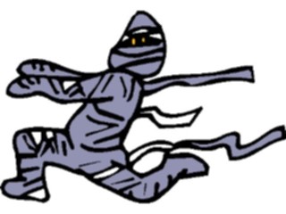 Sticker Custom Preview Image #073644 Holidays Halloween Mummy Running