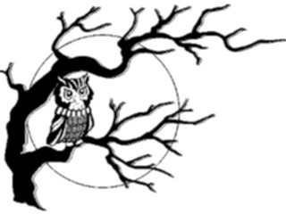 Sticker Custom Preview Image #073649 Holidays Halloween Owlin Spooky Tree