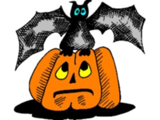 Sticker Custom Preview Image #073865 Holidays Halloween Pumpkin Bat2