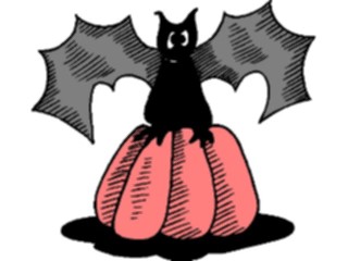 Sticker Custom Preview Image #073866 Holidays Halloween Pumpkin Bat3