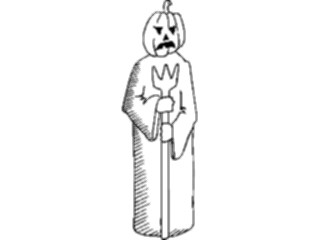 Sticker Custom Preview Image #073899 Holidays Halloween Pumpkin Man1