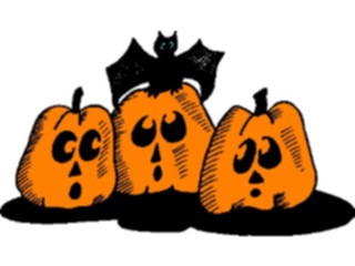 Sticker Custom Preview Image #073925 Holidays Halloween Pumpkins Bat