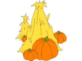 Sticker Custom Preview Image #073929 Holidays Halloween Pumpkins Haystacks
