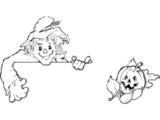 Sticker Custom Preview Image #073937 Holidays Halloween Scarecrow Pumpkin