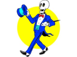 Sticker Custom Preview Image #073981 Holidays Halloween Skeletonin Suit