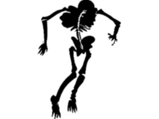Sticker Custom Preview Image #073984 Holidays Halloween Skeleton Silhouette