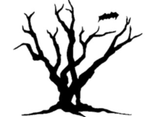 Sticker Custom Preview Image #074121 Holidays Halloween Tree Bat