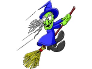 Sticker Custom Preview Image #074231 Holidays Halloween Witch Flying17