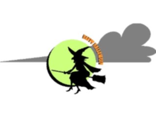 Sticker Custom Preview Image #074235 Holidays Halloween Witch Flying21