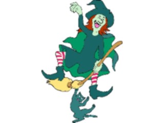 Sticker Custom Preview Image #074236 Holidays Halloween Witch Flying22