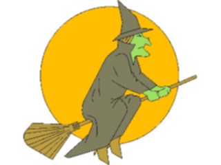 Sticker Custom Preview Image #074237 Holidays Halloween Witch Flying23