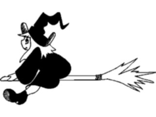 Sticker Custom Preview Image #074238 Holidays Halloween Witch Flying24