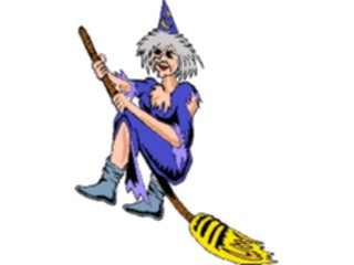 Sticker Custom Preview Image #074241 Holidays Halloween Witch Flying27