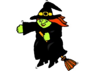 Sticker Custom Preview Image #074243 Holidays Halloween Witch Flying29