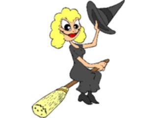 Sticker Custom Preview Image #074244 Holidays Halloween Witch Flying30