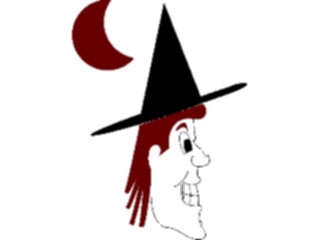 Sticker Custom Preview Image #074268 Holidays Halloween Witch Profile1