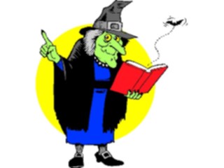 Sticker Custom Preview Image #074271 Holidays Halloween Witchwith Book