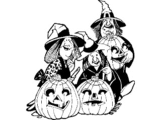 Sticker Custom Preview Image #074275 Holidays Halloween Witches