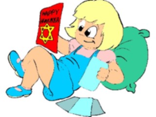 Sticker Custom Preview Image #074336 Holidays Hanukkah Girl Hannukah Card