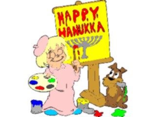 Sticker Custom Preview Image #074362 Holidays Hanukkah Happy Hanukkah Painting