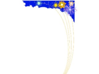 Sticker Custom Preview Image #074519 Holidays Independence Day Fireworks Border2